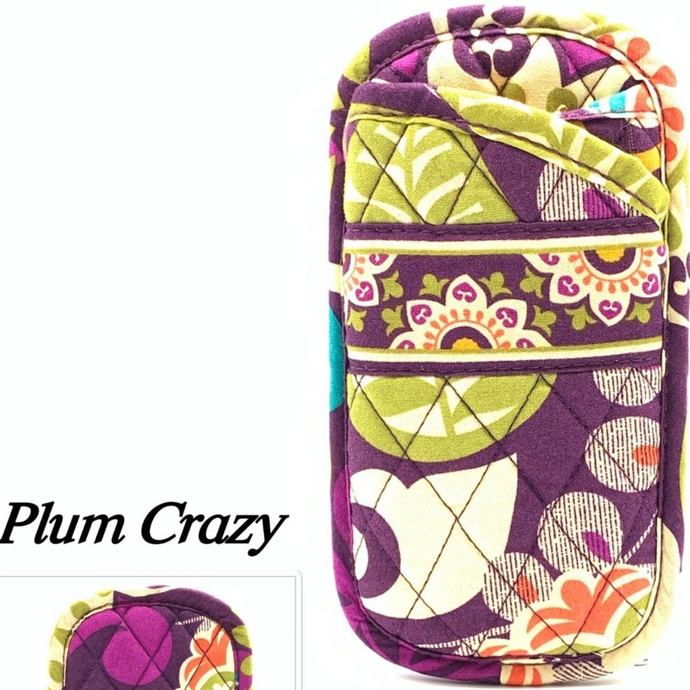 Vera Bradley Plum Crazy Floral Glasses Case